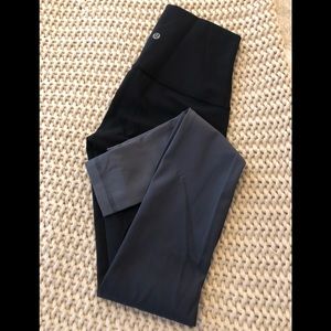 Lululemon Sz 4 blue Ombré leggings.  Gently warn.